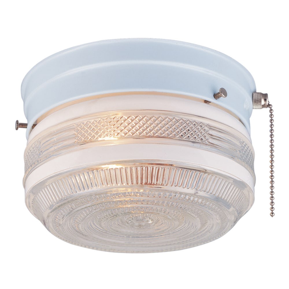 slide 2 of 6, Project Source 1 -Light 6.75-in Satin White Flush Mount Light, 1 ct