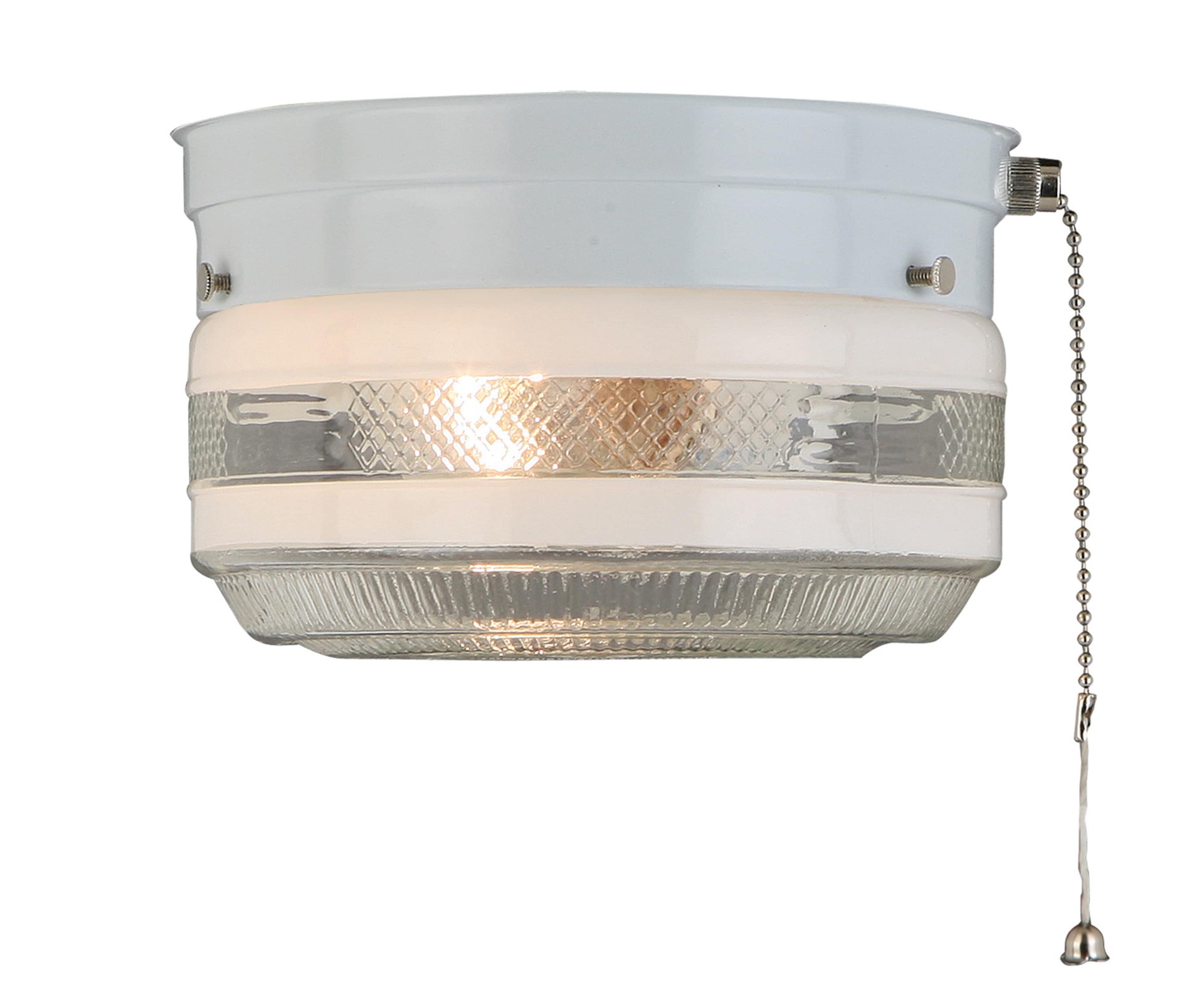 slide 4 of 6, Project Source 1 -Light 6.75-in Satin White Flush Mount Light, 1 ct