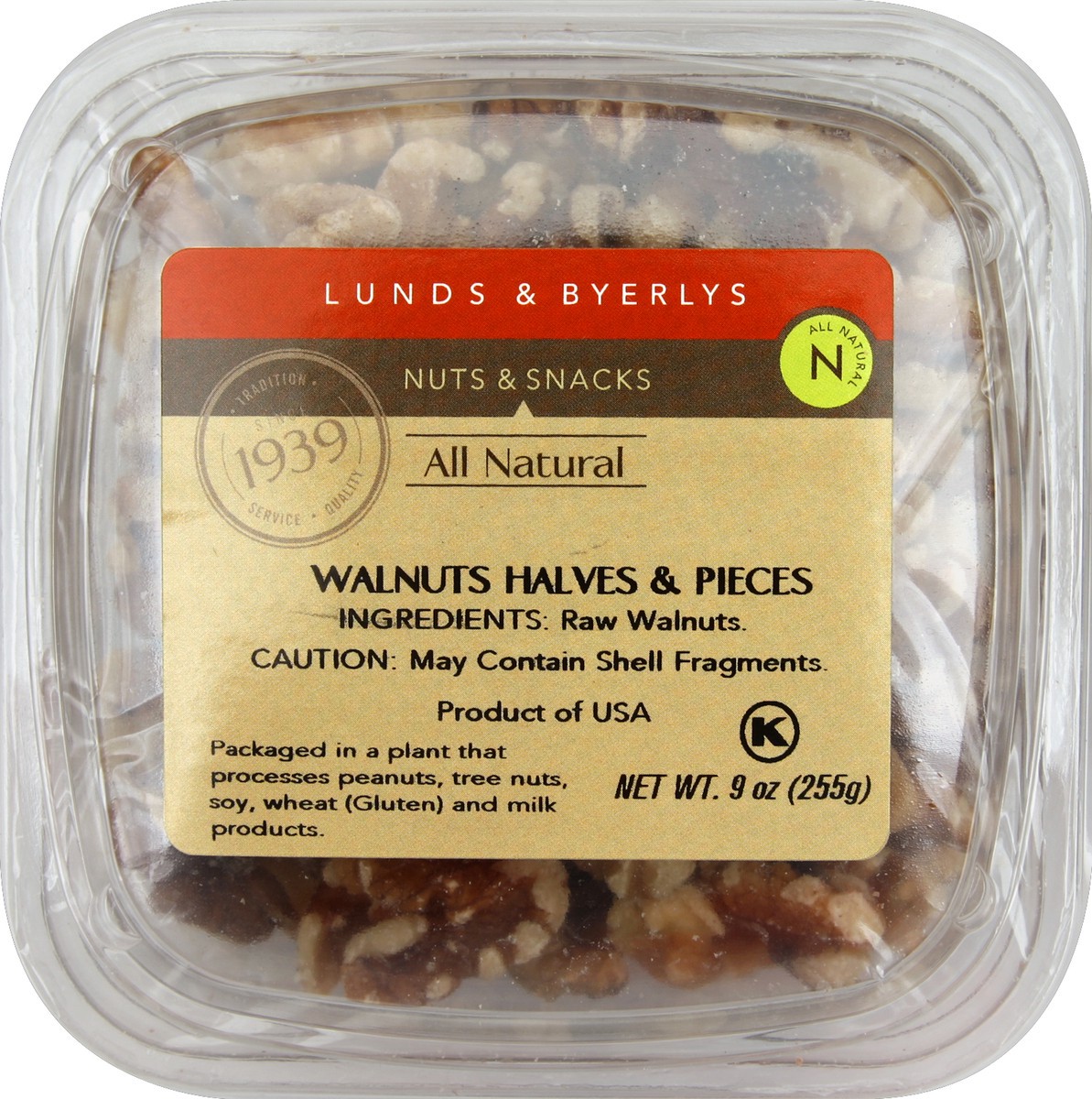 slide 1 of 5, Lunds & Byerlys Walnuts 9 oz, 9 oz