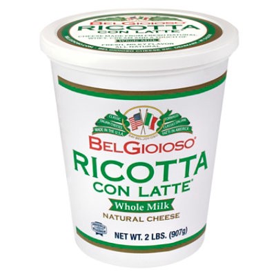 slide 1 of 1, Belgioioso Ricotta Con Latte Cheese, 2 lb