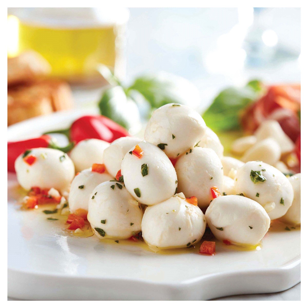 slide 5 of 6, BelGioioso Marinated Fresh Mozzarella Chili Peppers & Garlic Natural Cheese 12 oz, 12 oz