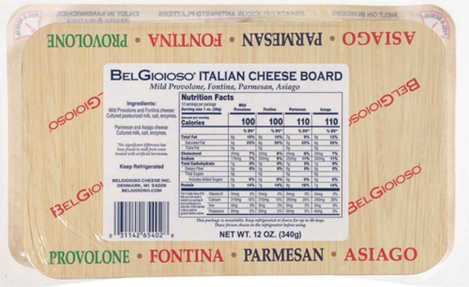 slide 2 of 2, BelGioioso Cheese Board, Italian, Sliced, 12 oz