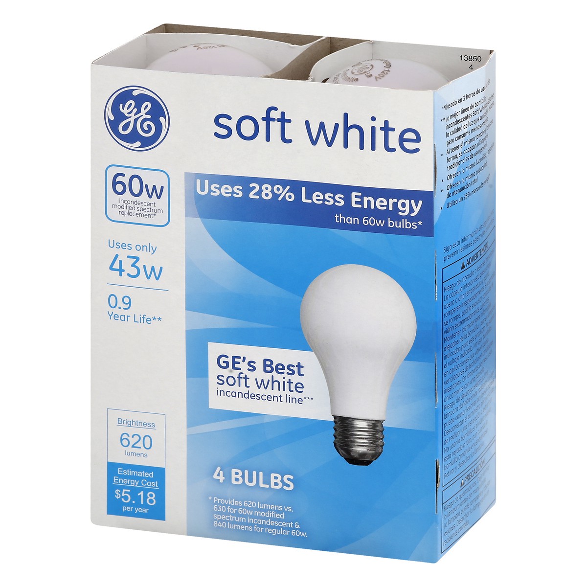 slide 10 of 11, GE 43 watt Halogen Soft White Light Bulbs, 4 ct