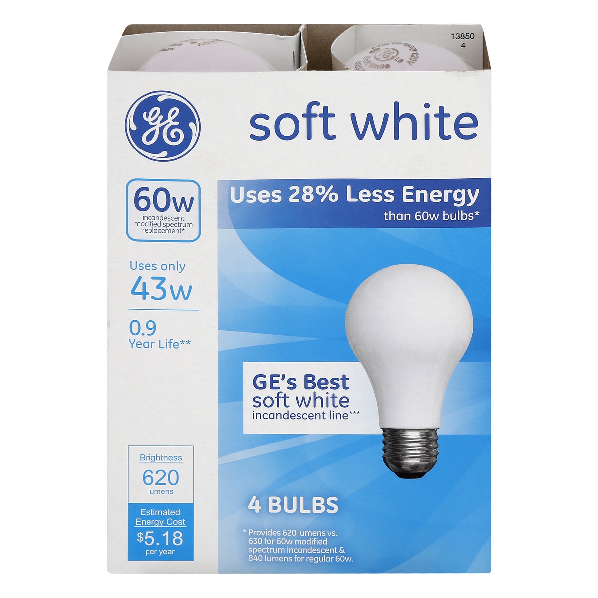 slide 1 of 11, GE 43 watt Halogen Soft White Light Bulbs, 4 ct