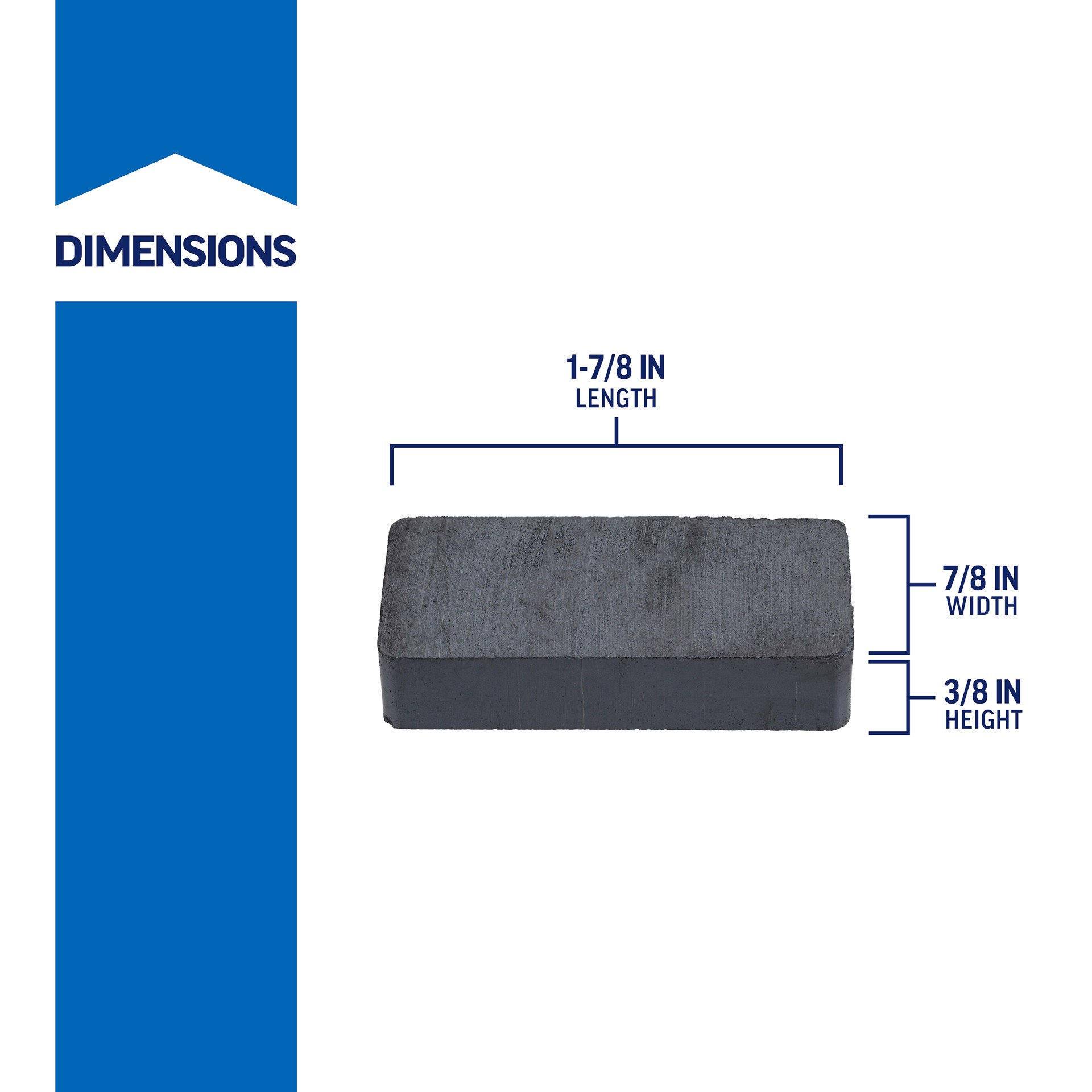 slide 2 of 4, Project Source 1.88-in Ceramic Block Magnet, 1 ct