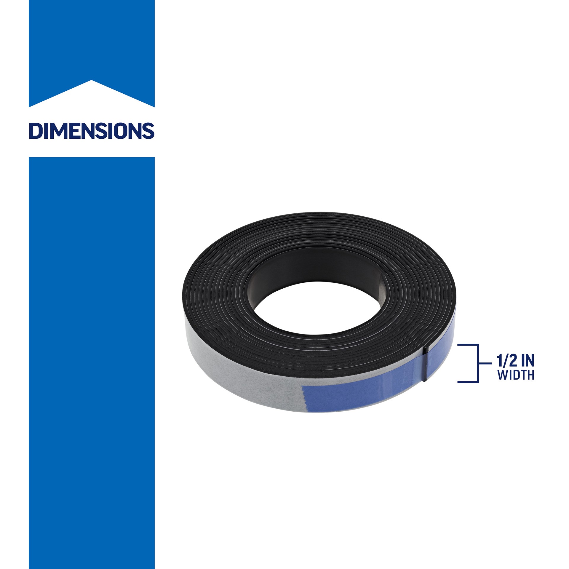 slide 2 of 4, Project Source 1/2-in x 10-ft Flexible Magnetic Tape, 1 ct