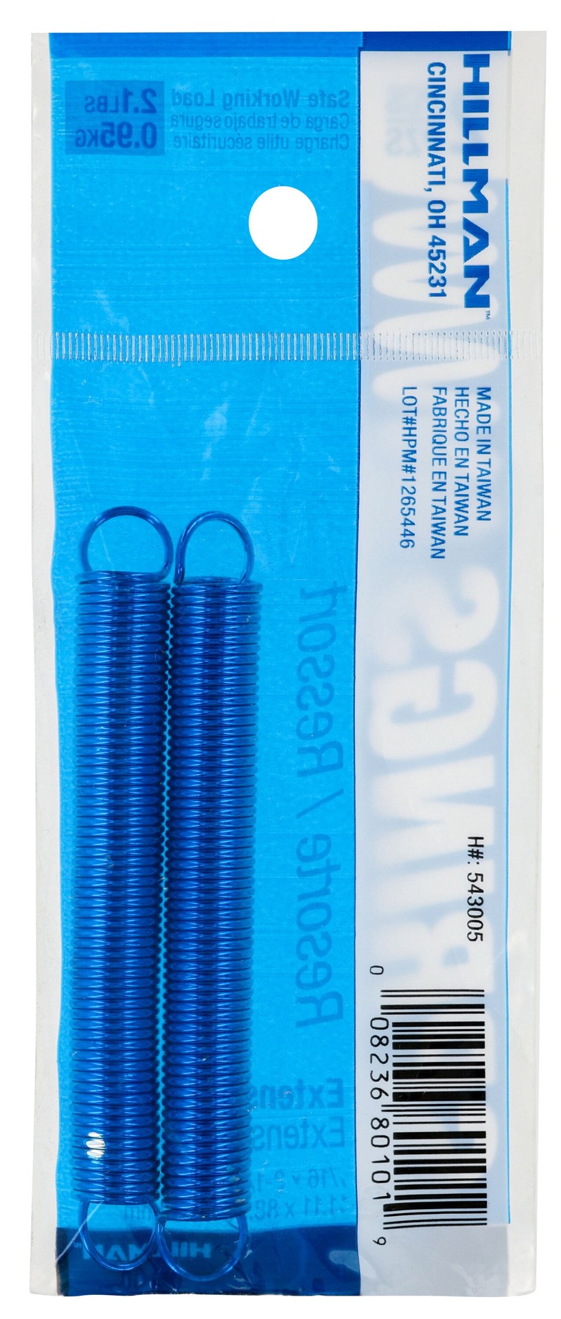 slide 2 of 6, Hillman 2 -Pack 3-1/2-in Zinc Gate extension spring, 1 ct