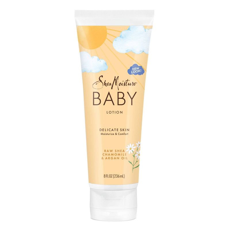 slide 2 of 9, SheaMoisture Baby Lotion Raw Shea + Chamomile + Argan Oil Calm & Comfort for All Skin Types - 8 fl oz, 8 fl oz