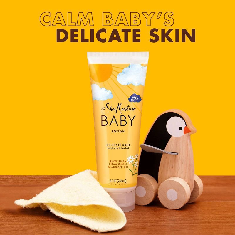slide 6 of 9, SheaMoisture Baby Lotion Raw Shea + Chamomile + Argan Oil Calm & Comfort for All Skin Types - 8 fl oz, 8 fl oz