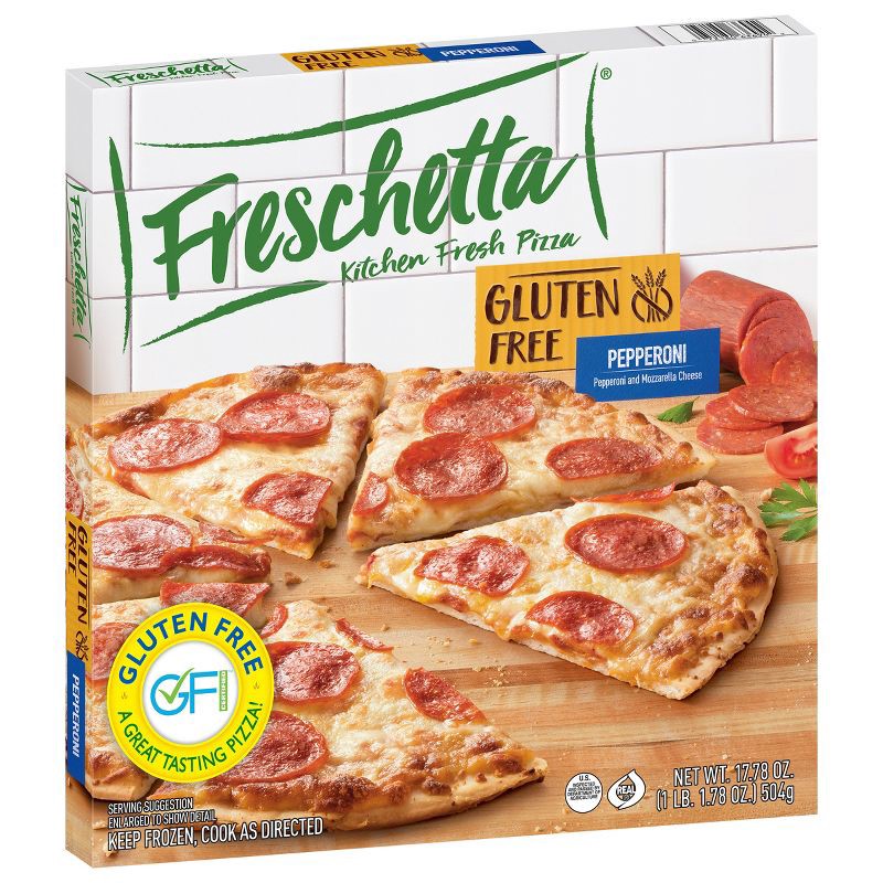 slide 3 of 7, Freschetta Pepperoni Gluten Free Thin Crust Frozen Pizza - 17.78oz, 17.78 oz