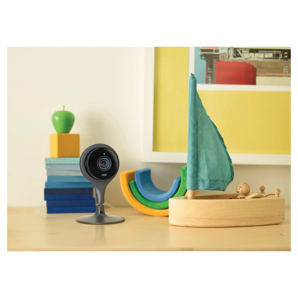 slide 7 of 8, Google Nest Cam 1080p Plug-in Indoor Security Camera, 1 ct