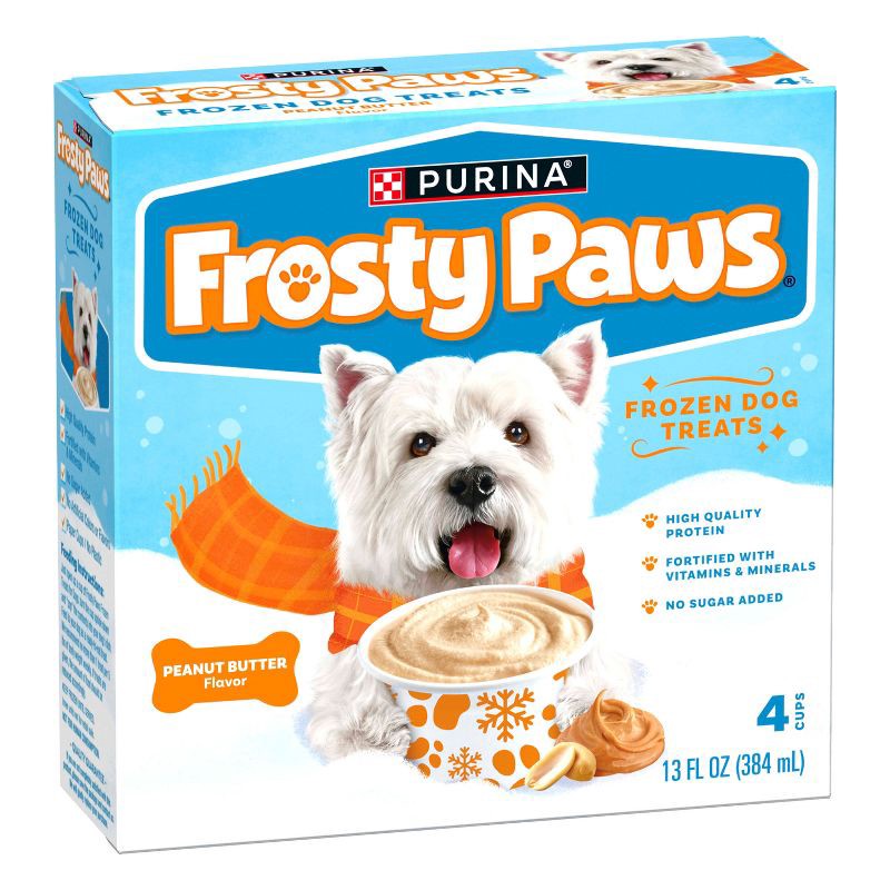 slide 8 of 11, Purina Frosty Paws Peanut Butter Flavor Frozen Dog Treats - 13 fl oz/4pk, 13 fl oz, 4 ct