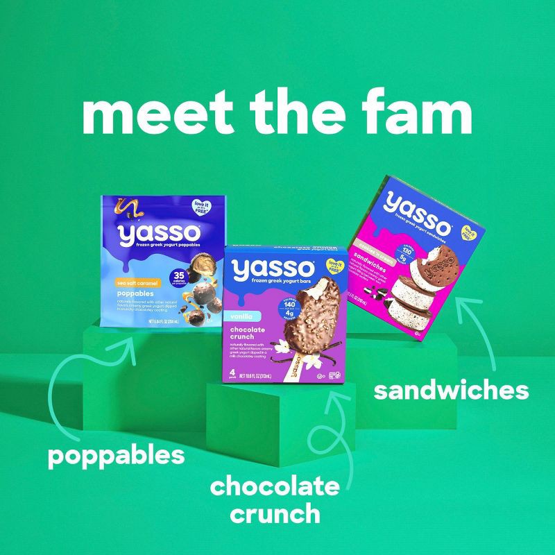 slide 4 of 7, Yasso Frozen Greek Yogurt - Chocolate Chip Cookie Dough Bars - 4pk/14 fl oz, 4 ct, 14 fl oz