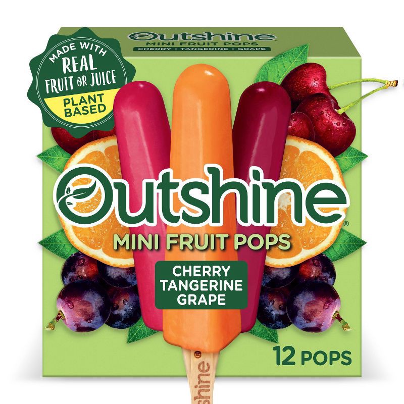 slide 1 of 15, Outshine Cherry/Tangerine/Grape Frozen Fruit Bars - 18oz/12ct, 12 ct; 18 oz