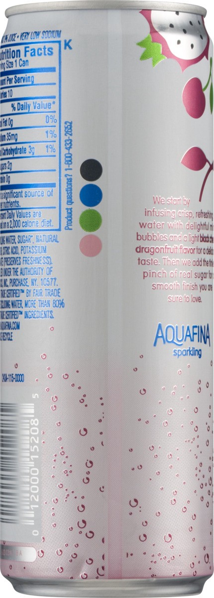 slide 9 of 9, Aquafina Sparkling Water Black Cherry Dragonfruit, 12 fl oz