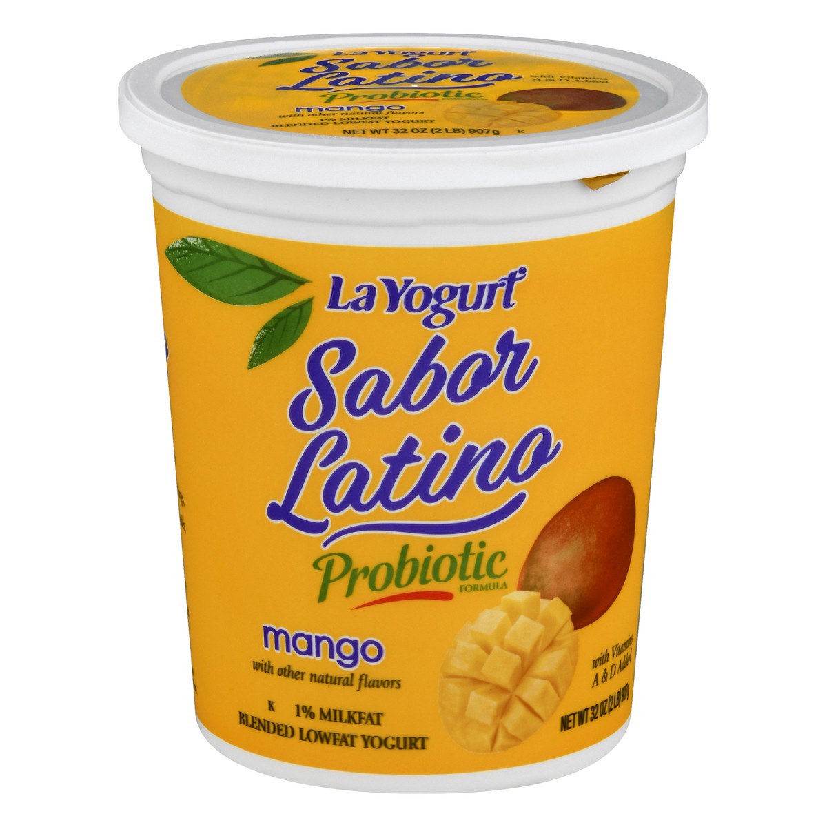 slide 7 of 13, La Yogurt Sabor Latino Lowfat 1% Milkfat Blended Mango Yogurt 32 oz, 32 oz