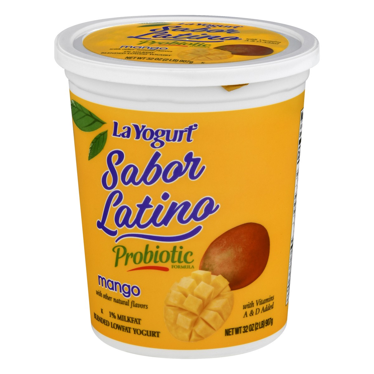 slide 4 of 13, La Yogurt Sabor Latino Lowfat 1% Milkfat Blended Mango Yogurt 32 oz, 32 oz