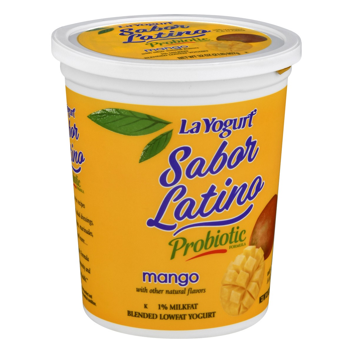slide 10 of 13, La Yogurt Sabor Latino Lowfat 1% Milkfat Blended Mango Yogurt 32 oz, 32 oz
