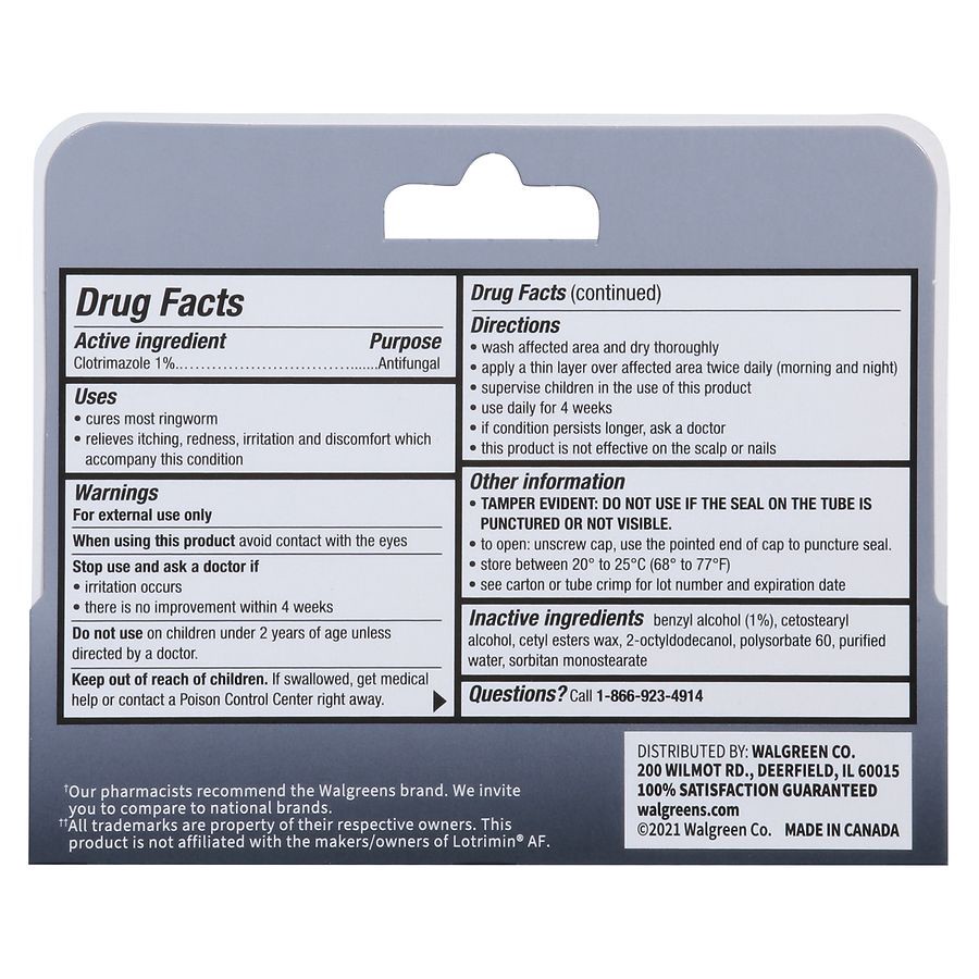 slide 5 of 5, Walgreens Ringworm Cream, Antifungal, 0.5 oz