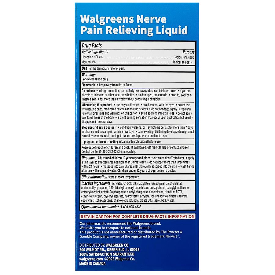 slide 3 of 5, Walgreens Nerve Pain Relieving Roll-On, 2.5 fl oz