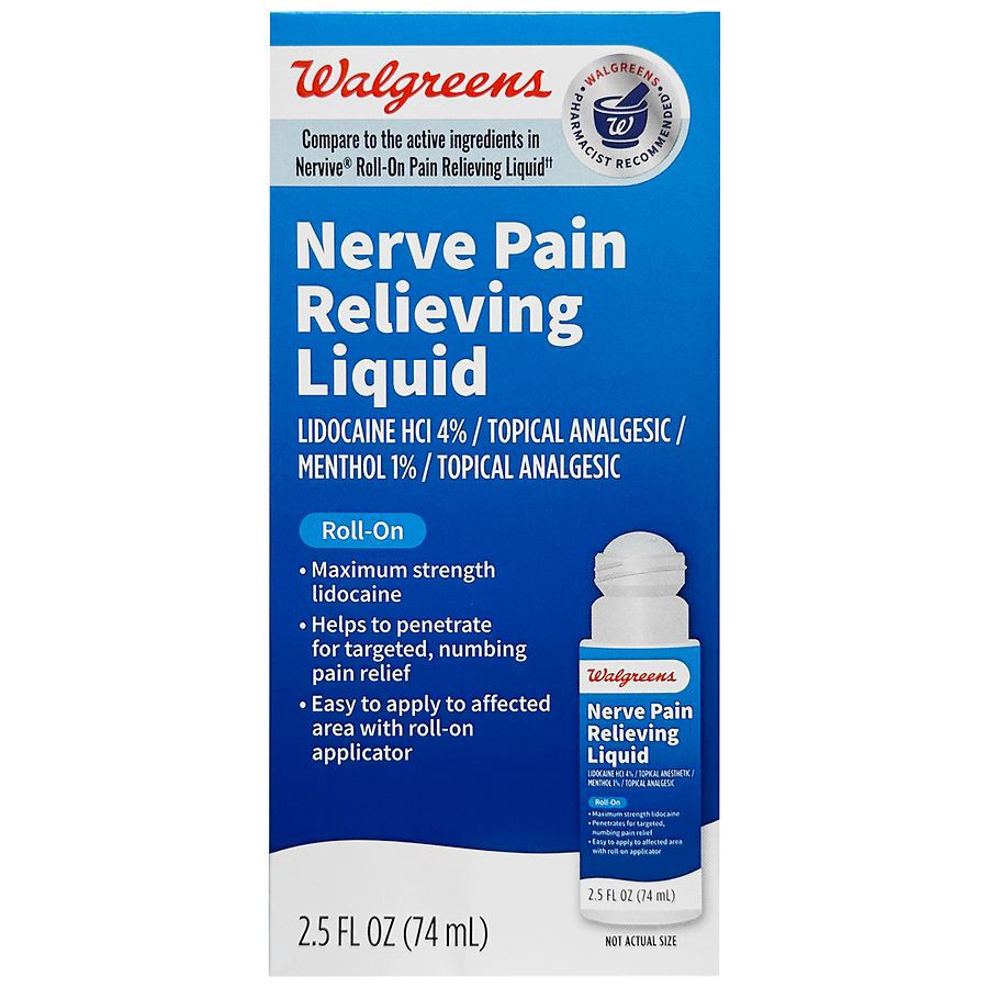 slide 4 of 5, Walgreens Nerve Pain Relieving Roll-On, 2.5 fl oz