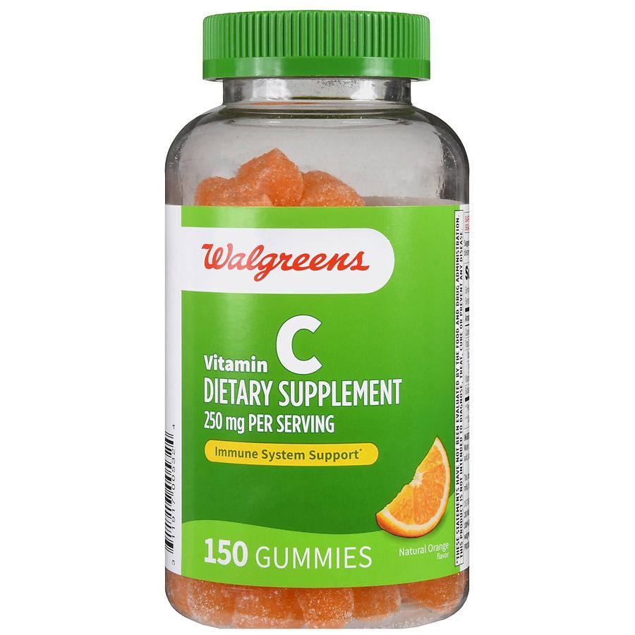 slide 3 of 5, Walgreens Vitamin C 250 mg Gummies Natural Orange, 150 ct