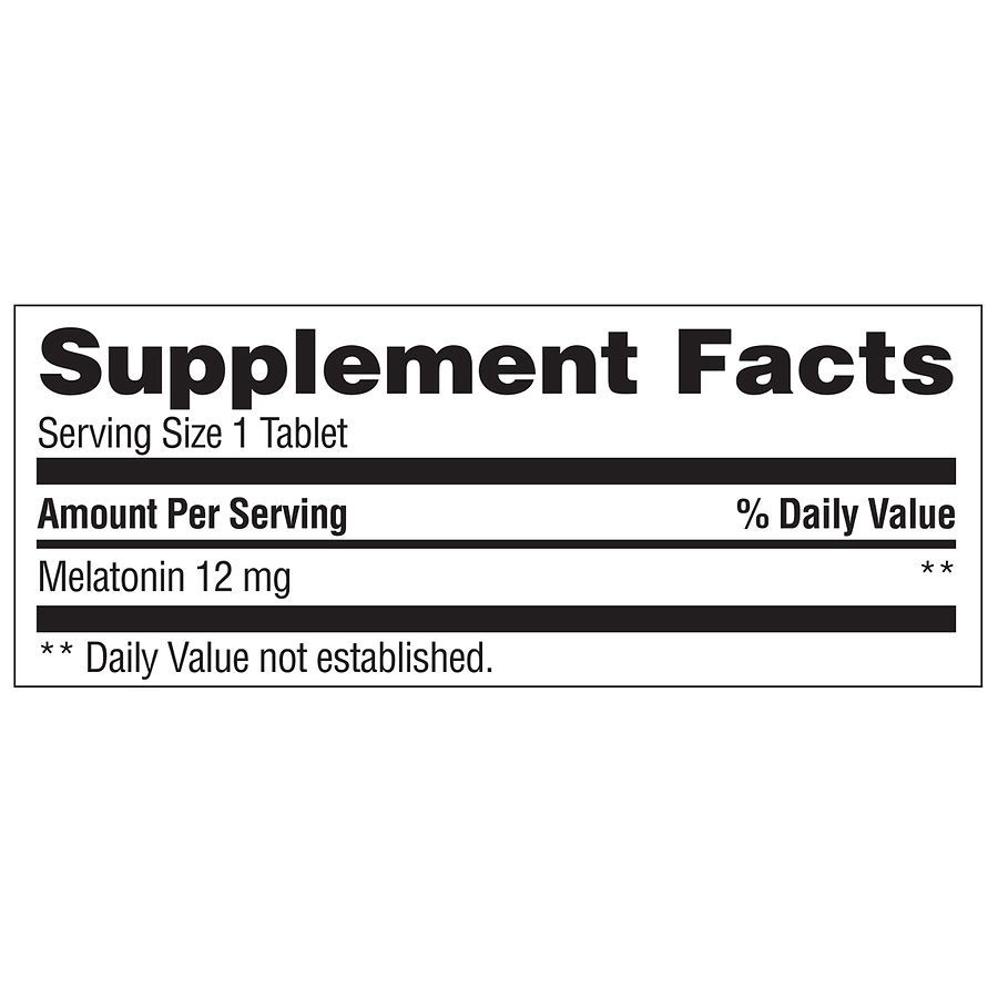 slide 4 of 5, Walgreens Quick-Dissolve Melatonin 12mg, 120 ct