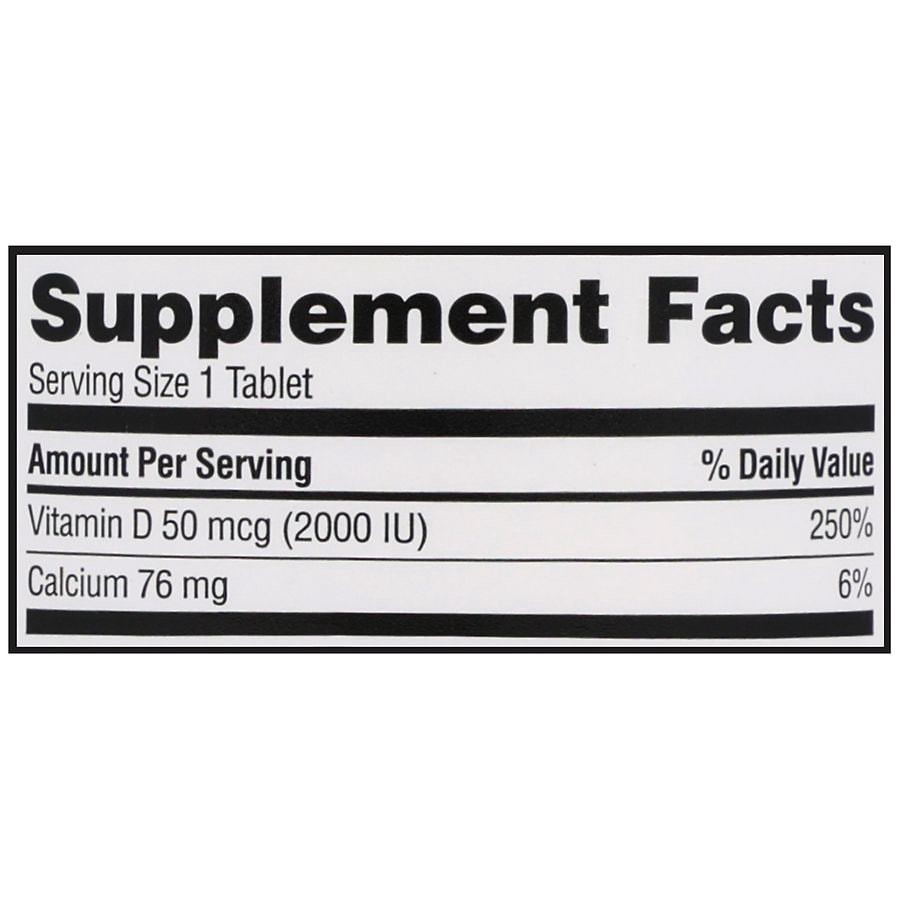 slide 4 of 5, Walgreens Vitamin D3 50 mcg (2000 IU) Tablets, 100 ct