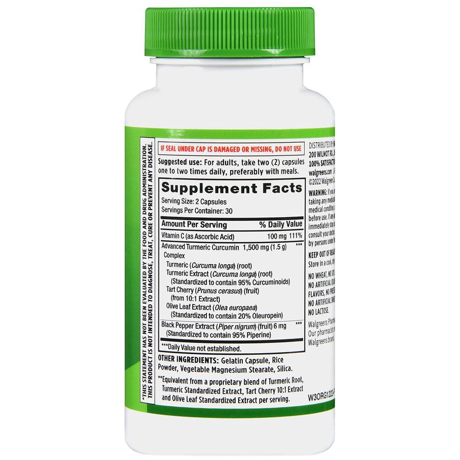 slide 4 of 5, Walgreens Turmeric Curcumin Complex, 60 ct