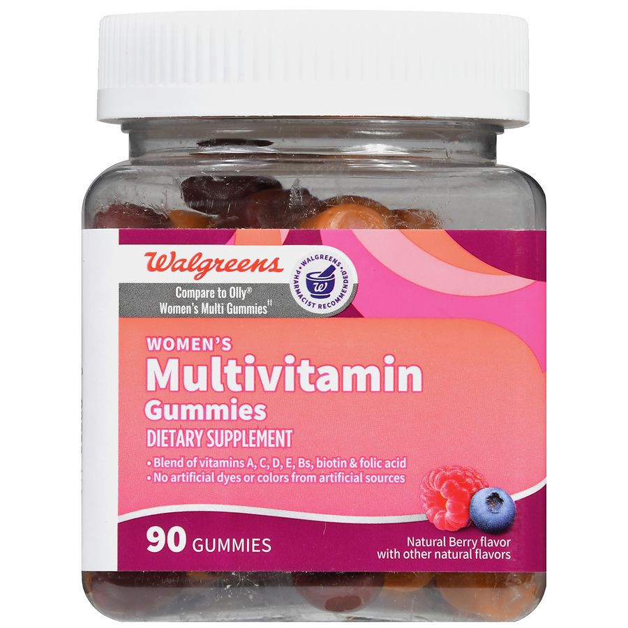 slide 2 of 5, Walgreens Women's Multivitamin Gummies (45 days) Natural Berry, 90 ct
