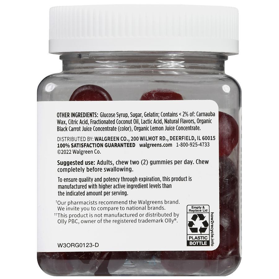 slide 4 of 5, Walgreens Energy Gummies Natural Fruit, 60 ct