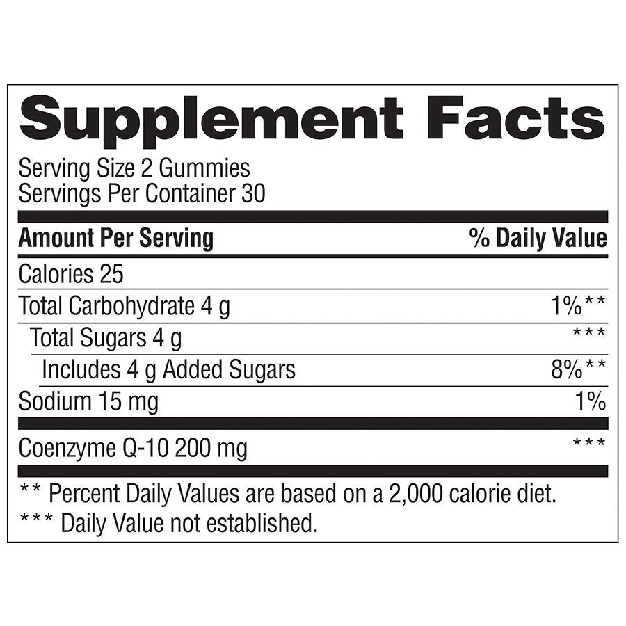 slide 3 of 5, Walgreens CoQ-10 200mg Gummies Peach Mango, 60 ct