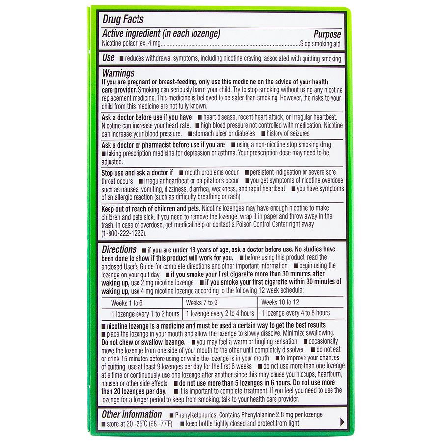 slide 3 of 3, Walgreens 4 mg Mini Lozenge Mint, 20 ct