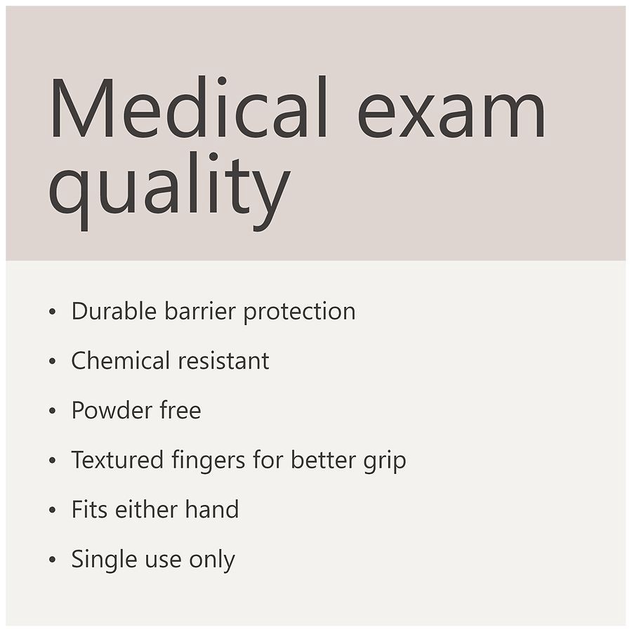 slide 3 of 5, Walgreens Nitrile Exam Gloves One Size Fits Most, 100 ct