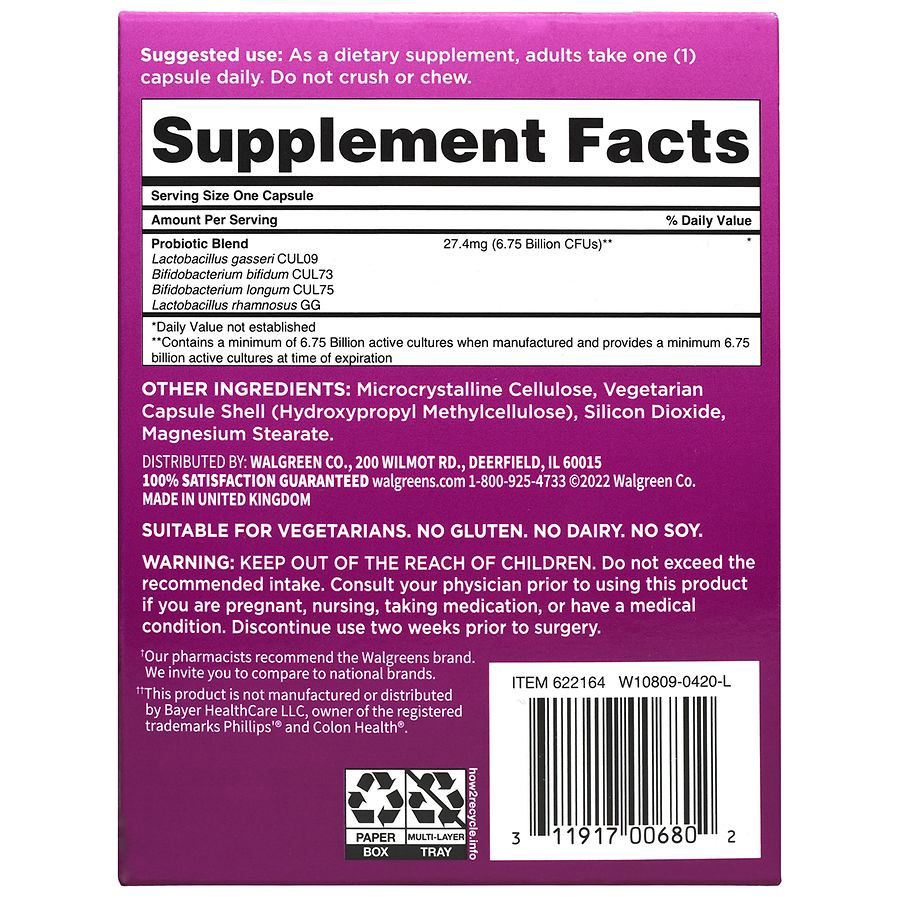 slide 3 of 5, Walgreens Colon Support Probiotic, 60 ct