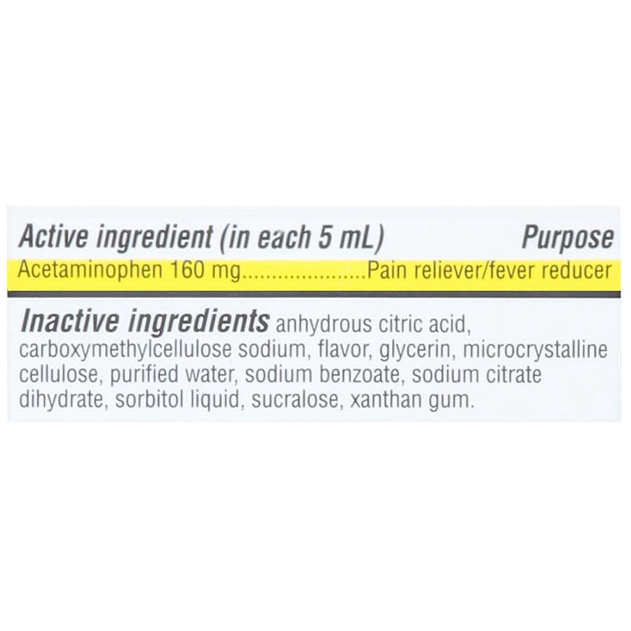 slide 2 of 5, Walgreens Children's Dye-Free Pain & Fever Natural Cherry, 8 fl oz