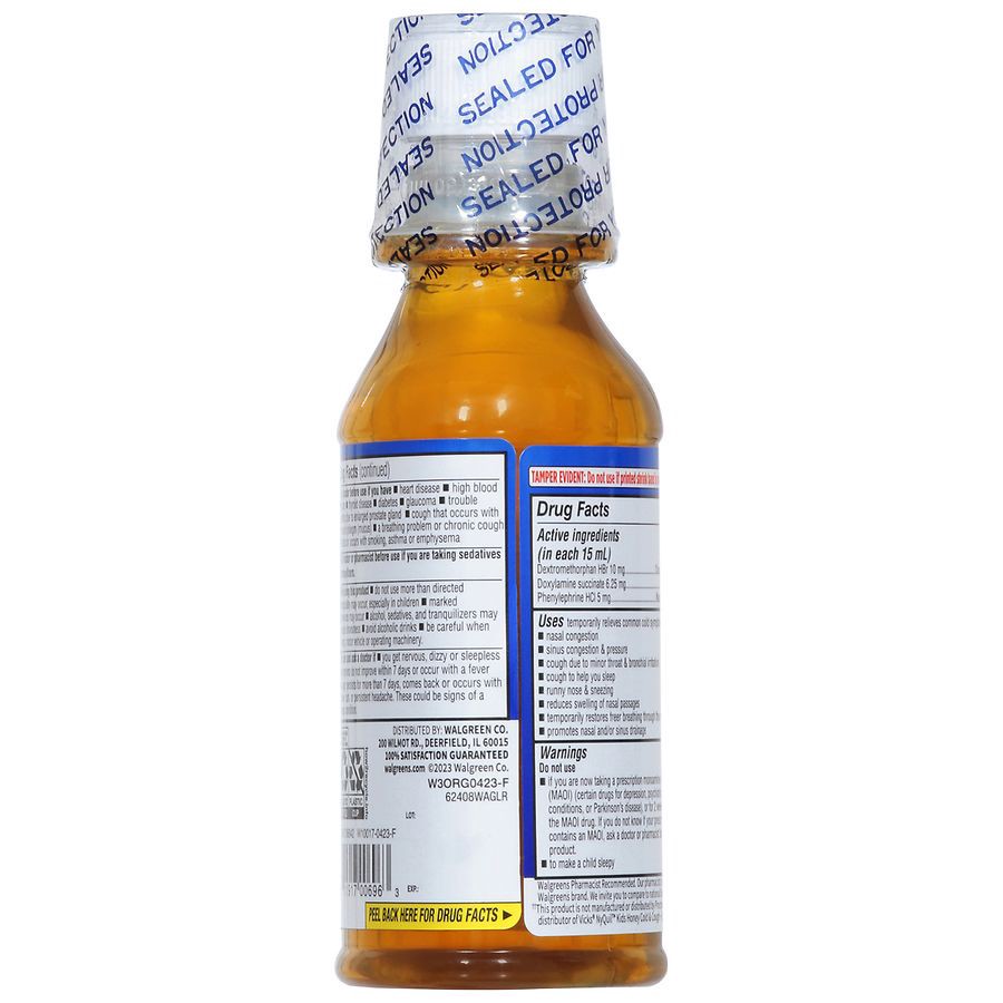 slide 3 of 5, Walgreens Children's Nighttime Cold, Cough & Congestion Honey, 8 fl oz
