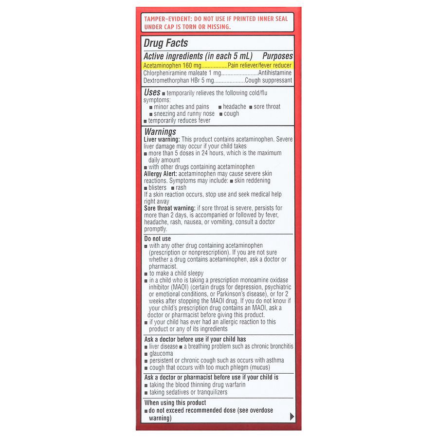 slide 5 of 5, Walgreens Children's Cold, Cough & Runny Nose Grape, 4 fl oz