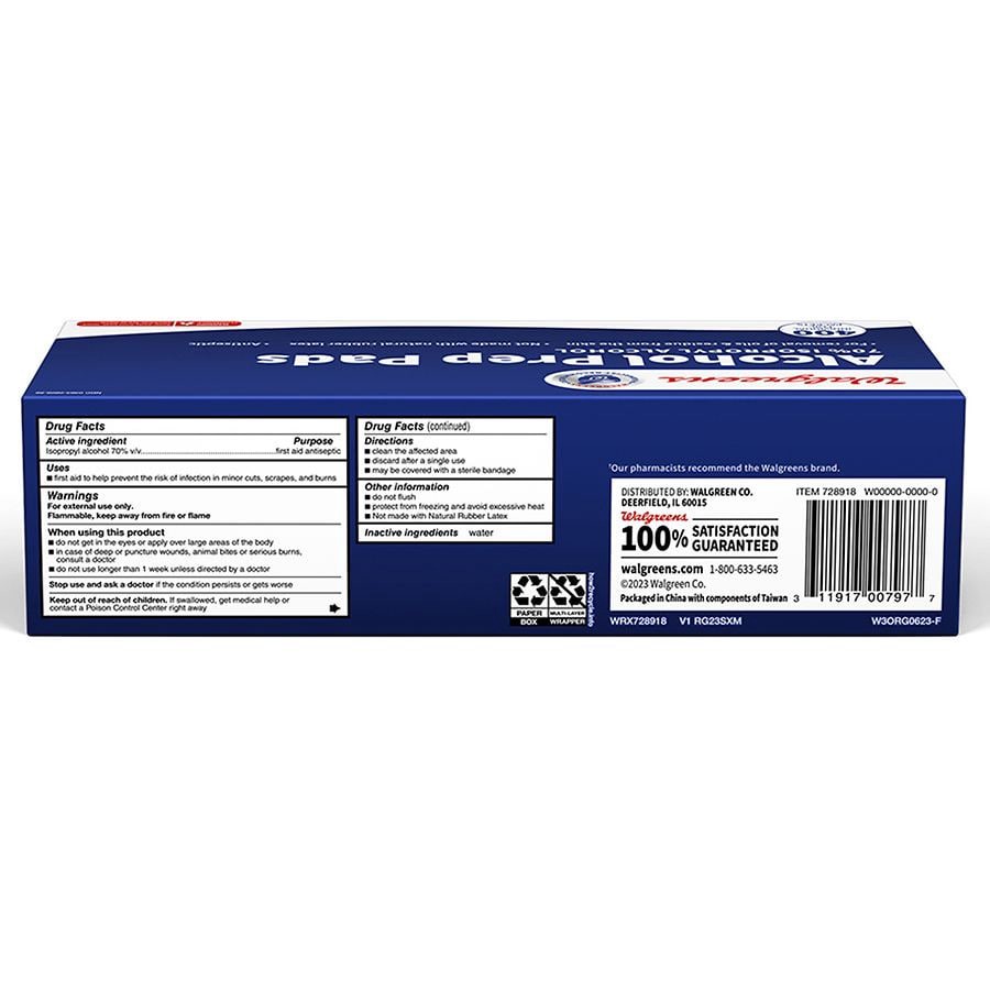 slide 4 of 4, Walgreens Alcohol Prep Pads, 400 ct