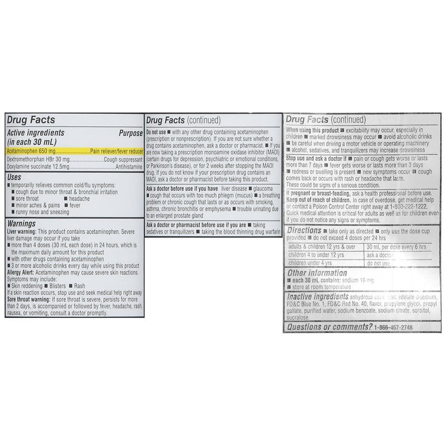 slide 5 of 5, Walgreens Nighttime Cold & Flu High Blood Pressure Liquid Sugar Free, 8 fl oz