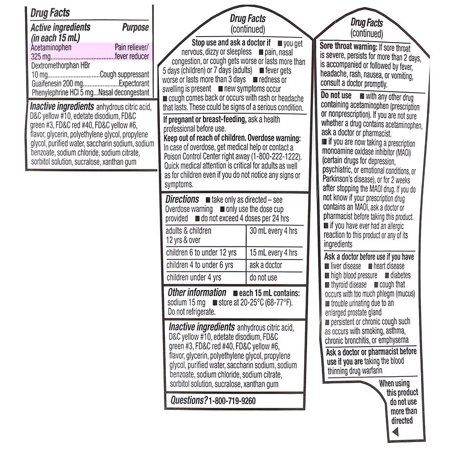 slide 4 of 5, Walgreens Daytime Severe Cold and Flu Relief, Liquid Medicine Honey, 12 fl oz