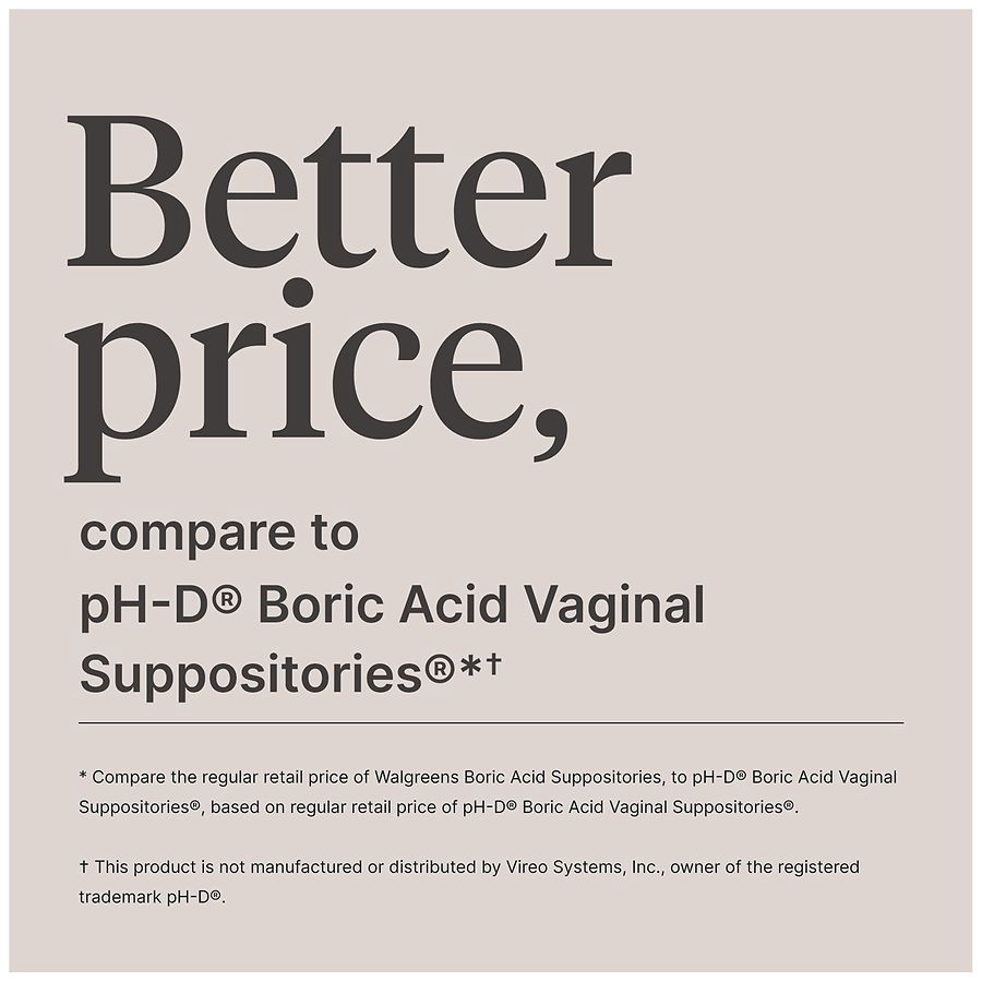 slide 4 of 5, Walgreens Boric Acid Suppositories, 30 ct