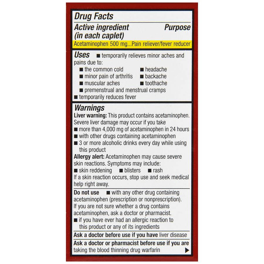 slide 2 of 5, Walgreens Extra Strength Pain Reliever Acetaminophen Caplets, 50 ct