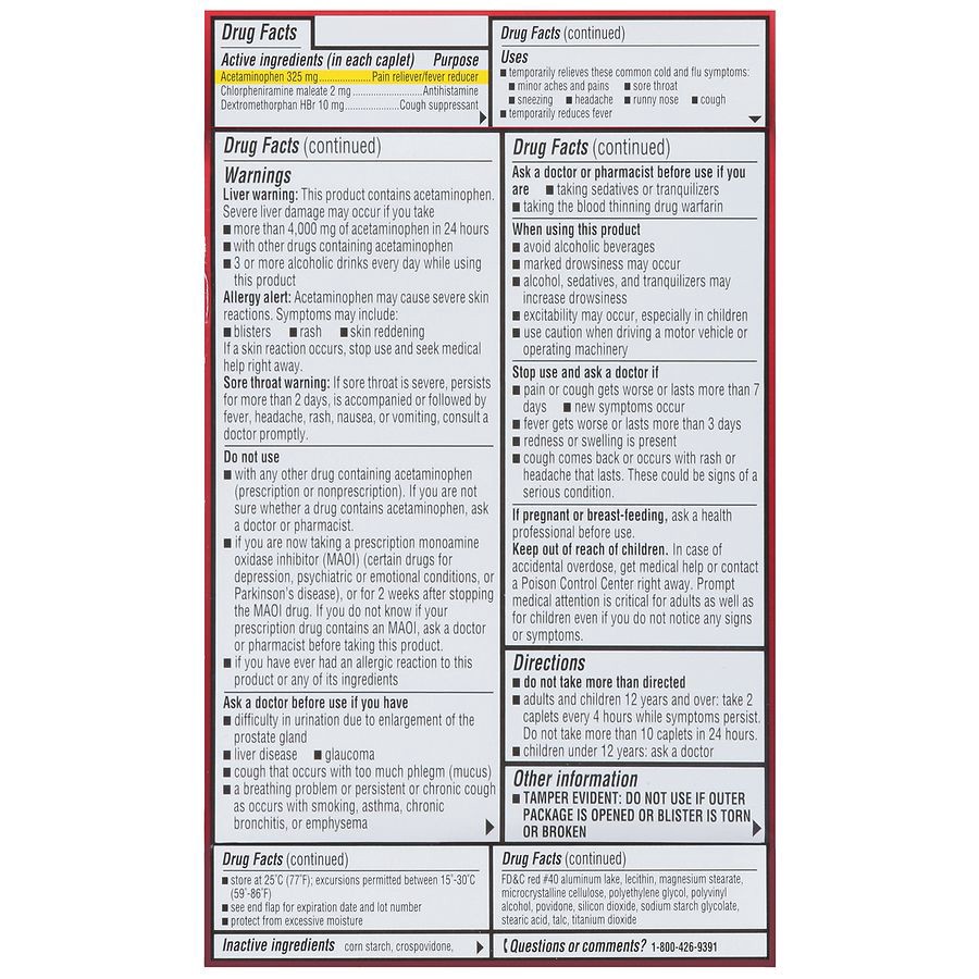 slide 5 of 5, Walgreens Flu HBP, Maximum Strength, Caplets, 24 ct
