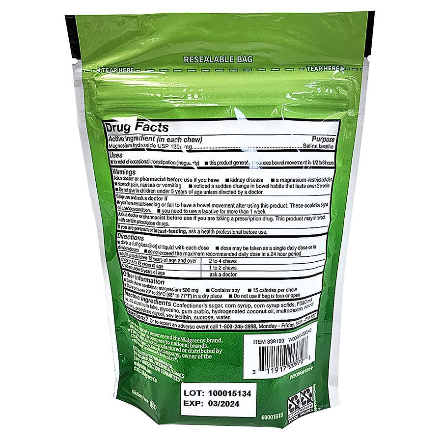 slide 3 of 3, Walgreens Gentle Laxative Soft Chews Blueberry-Raspberry, 30 ct