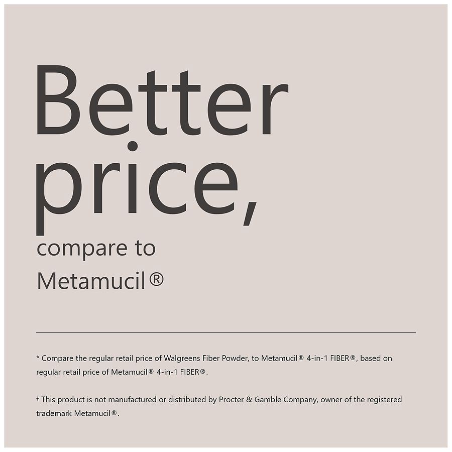 slide 5 of 5, Walgreens Fiber Powder Orange, 6.1 oz