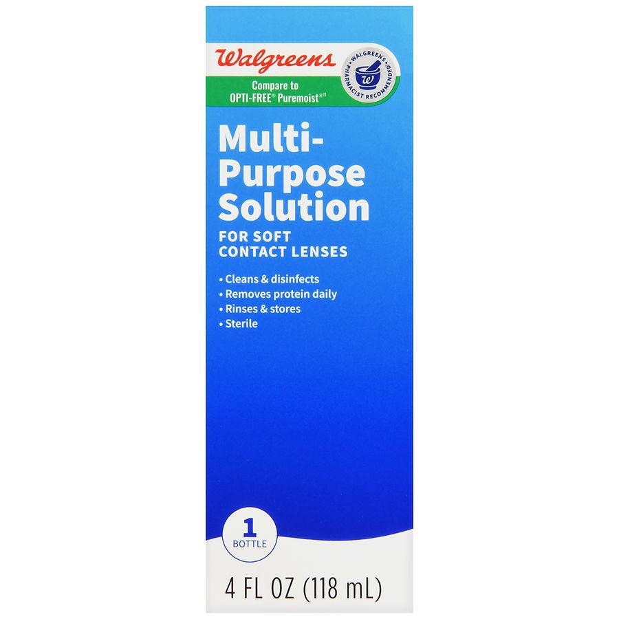 slide 5 of 5, Walgreens Multi-Purpose Solution for Soft Contact Lenses, 4 fl oz