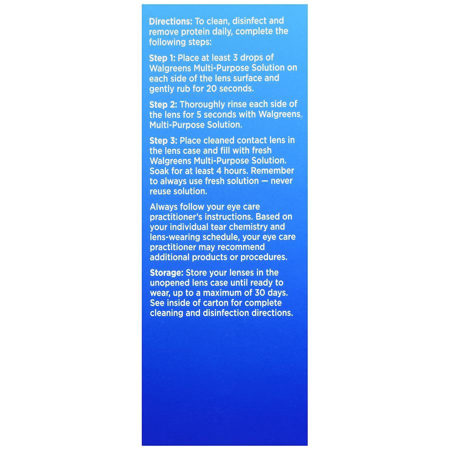 slide 5 of 5, Walgreens Multi-Purpose Solution for Soft Contact Lenses, 12 fl oz