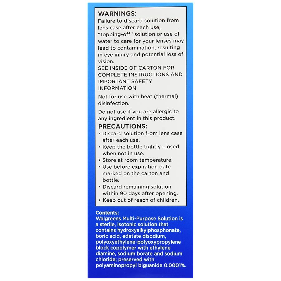 slide 4 of 5, Walgreens Multi-Purpose Solution for Soft Contact Lenses, 12 fl oz