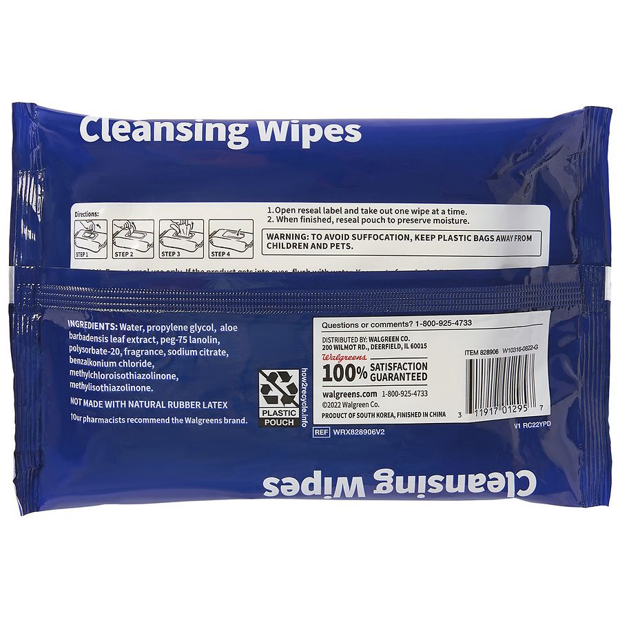 slide 5 of 5, Walgreens Cleansing Wipes Scented, 42 ct